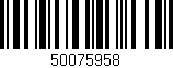 Código de barras (EAN, GTIN, SKU, ISBN): '50075958'