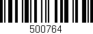 Código de barras (EAN, GTIN, SKU, ISBN): '500764'