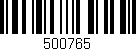Código de barras (EAN, GTIN, SKU, ISBN): '500765'