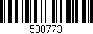 Código de barras (EAN, GTIN, SKU, ISBN): '500773'