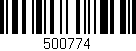 Código de barras (EAN, GTIN, SKU, ISBN): '500774'