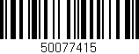 Código de barras (EAN, GTIN, SKU, ISBN): '50077415'