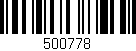 Código de barras (EAN, GTIN, SKU, ISBN): '500778'
