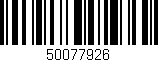 Código de barras (EAN, GTIN, SKU, ISBN): '50077926'