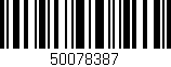 Código de barras (EAN, GTIN, SKU, ISBN): '50078387'