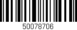 Código de barras (EAN, GTIN, SKU, ISBN): '50078706'