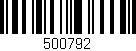 Código de barras (EAN, GTIN, SKU, ISBN): '500792'
