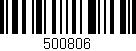 Código de barras (EAN, GTIN, SKU, ISBN): '500806'