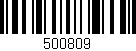 Código de barras (EAN, GTIN, SKU, ISBN): '500809'