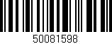 Código de barras (EAN, GTIN, SKU, ISBN): '50081598'