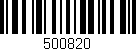 Código de barras (EAN, GTIN, SKU, ISBN): '500820'