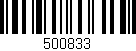 Código de barras (EAN, GTIN, SKU, ISBN): '500833'