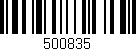 Código de barras (EAN, GTIN, SKU, ISBN): '500835'