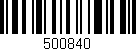 Código de barras (EAN, GTIN, SKU, ISBN): '500840'