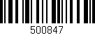 Código de barras (EAN, GTIN, SKU, ISBN): '500847'