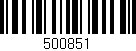 Código de barras (EAN, GTIN, SKU, ISBN): '500851'