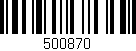 Código de barras (EAN, GTIN, SKU, ISBN): '500870'