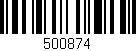 Código de barras (EAN, GTIN, SKU, ISBN): '500874'