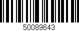 Código de barras (EAN, GTIN, SKU, ISBN): '50089643'