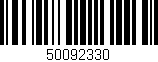 Código de barras (EAN, GTIN, SKU, ISBN): '50092330'