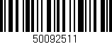 Código de barras (EAN, GTIN, SKU, ISBN): '50092511'
