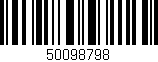 Código de barras (EAN, GTIN, SKU, ISBN): '50098798'