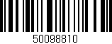 Código de barras (EAN, GTIN, SKU, ISBN): '50098810'