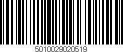 Código de barras (EAN, GTIN, SKU, ISBN): '5010029020519'