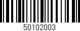Código de barras (EAN, GTIN, SKU, ISBN): '50102003'