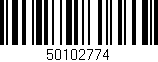 Código de barras (EAN, GTIN, SKU, ISBN): '50102774'