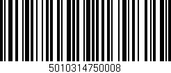Código de barras (EAN, GTIN, SKU, ISBN): '5010314750008'