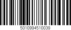 Código de barras (EAN, GTIN, SKU, ISBN): '5010994510039'