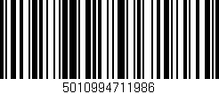 Código de barras (EAN, GTIN, SKU, ISBN): '5010994711986'