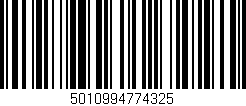 Código de barras (EAN, GTIN, SKU, ISBN): '5010994774325'