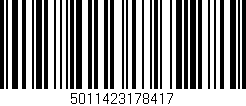 Código de barras (EAN, GTIN, SKU, ISBN): '5011423178417'