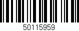 Código de barras (EAN, GTIN, SKU, ISBN): '50115959'