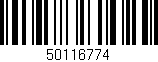 Código de barras (EAN, GTIN, SKU, ISBN): '50116774'
