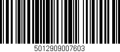 Código de barras (EAN, GTIN, SKU, ISBN): '5012909007603'