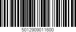 Código de barras (EAN, GTIN, SKU, ISBN): '5012909011600'