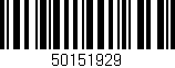 Código de barras (EAN, GTIN, SKU, ISBN): '50151929'