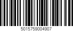Código de barras (EAN, GTIN, SKU, ISBN): '5015759004907'