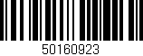 Código de barras (EAN, GTIN, SKU, ISBN): '50160923'