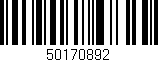 Código de barras (EAN, GTIN, SKU, ISBN): '50170892'