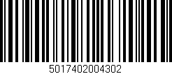 Código de barras (EAN, GTIN, SKU, ISBN): '5017402004302'