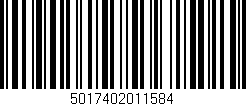 Código de barras (EAN, GTIN, SKU, ISBN): '5017402011584'