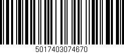 Código de barras (EAN, GTIN, SKU, ISBN): '5017403074670'