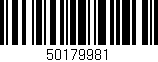 Código de barras (EAN, GTIN, SKU, ISBN): '50179981'