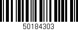 Código de barras (EAN, GTIN, SKU, ISBN): '50184303'