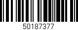 Código de barras (EAN, GTIN, SKU, ISBN): '50187377'