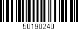 Código de barras (EAN, GTIN, SKU, ISBN): '50190240'